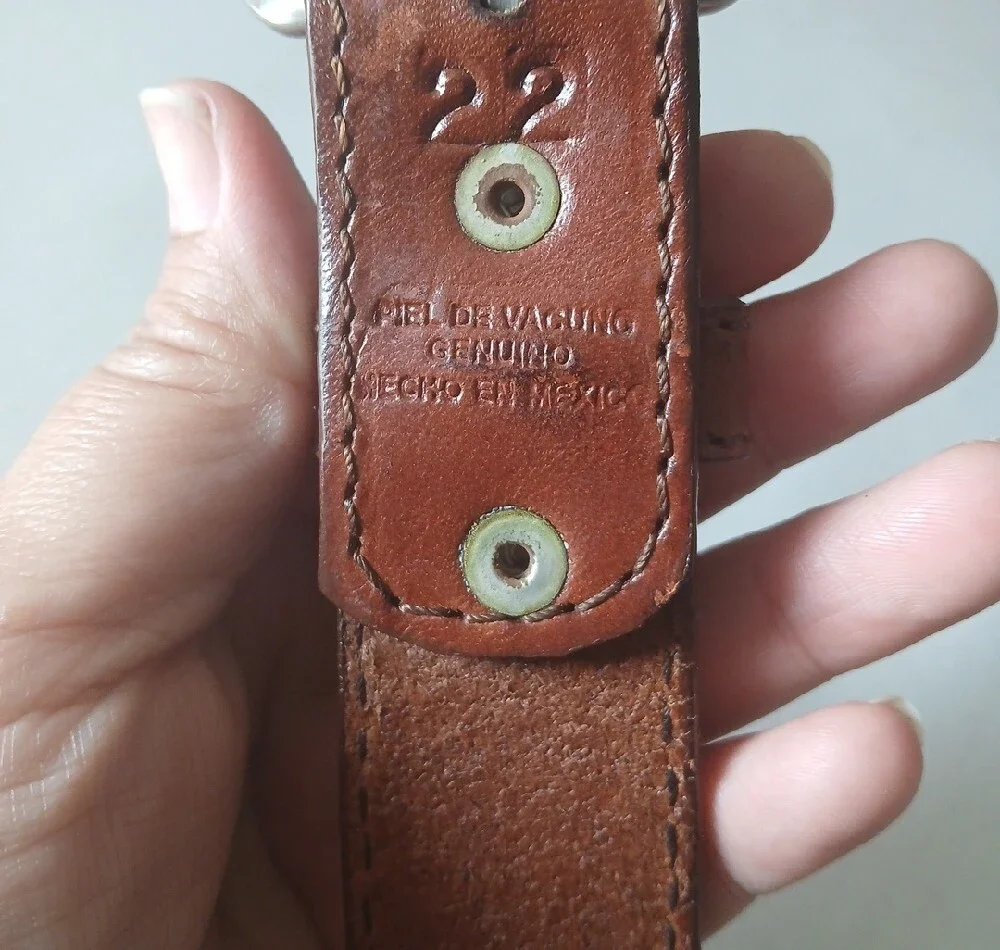 Kid's Brown Leather Braided Accent Belt